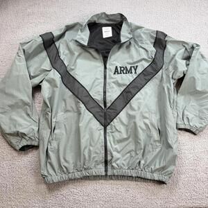 Vintage US Army PFU Physical Fitness Windbreaker Jacket XXL Long Military PT Run